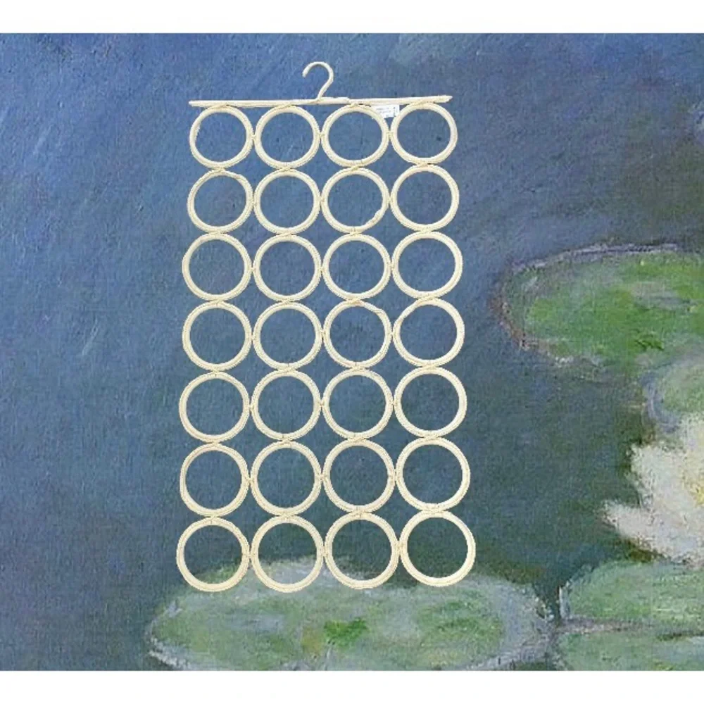 Ikea Komplement Ivory Macrame Scarf Tie Belt Hanger Holder Organizer 28 Circles